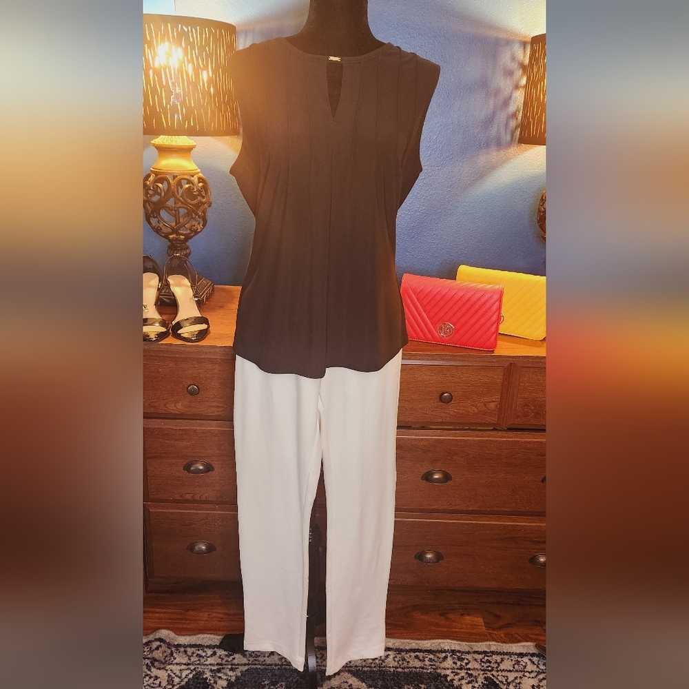DKNY Sleeveless Knit Blouse Size M - Picture 7 of 12